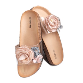 Super Me Zapatillas Con Flores marrón multicolor 5
