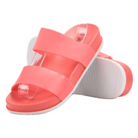 Laura Mode Pantuflas de goma coral rojo 1 Laura Mode Pantuflas de goma coral rojo 1