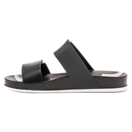 Laura Mode Pantuflas de Goma Negra negro 5