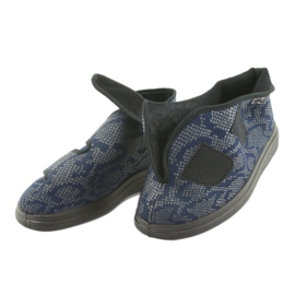 Zapatos de mujer befado pu 986D009 negro azul marino gris 3