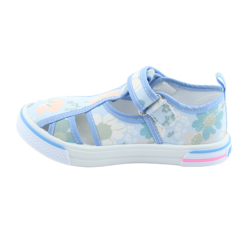 American Club zapatos para niños velcro azul TEN 27/19 blanco verde 2