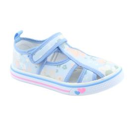 American Club zapatos para niños velcro azul TEN 27/19 blanco verde 1