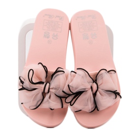 Best Shoes Pantuflas De Espuma Con Lazo rosa 1