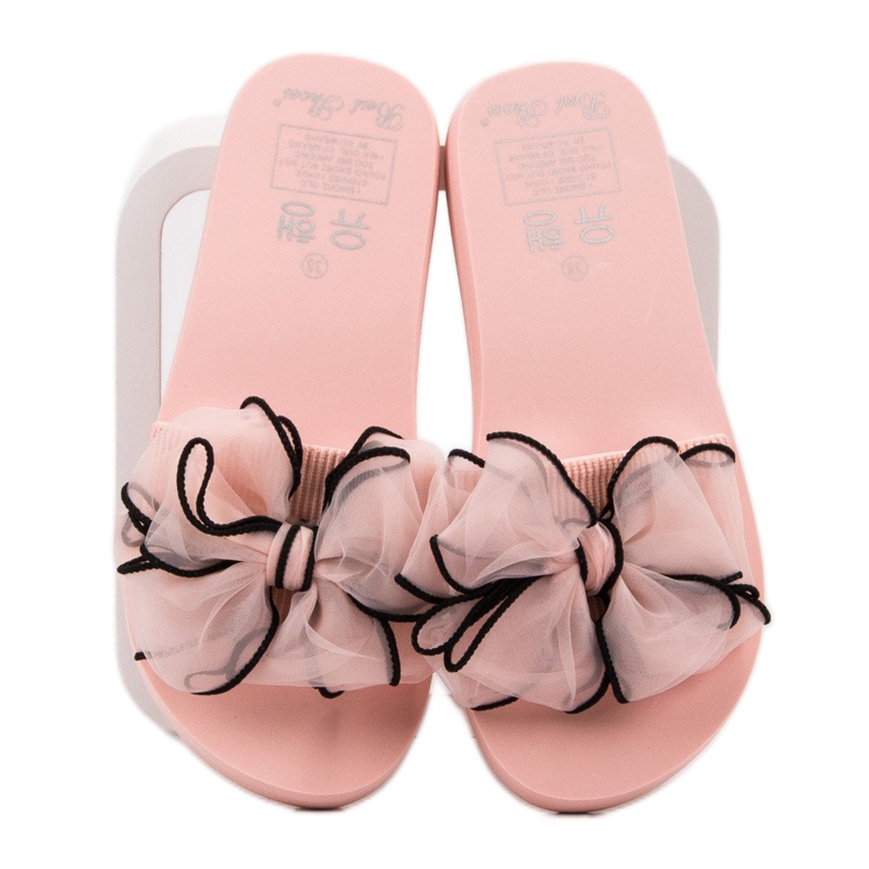 Best Shoes Pantuflas De Espuma Con Lazo rosa 1