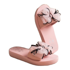 Best Shoes Pantuflas De Espuma Con Lazo rosado 3