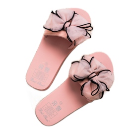 Best Shoes Pantuflas De Espuma Con Lazo rosado 4