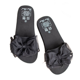 Best Shoes Pantuflas De Espuma Con Lazo negro 2 Best Shoes Pantuflas De Espuma Con Lazo negro 2