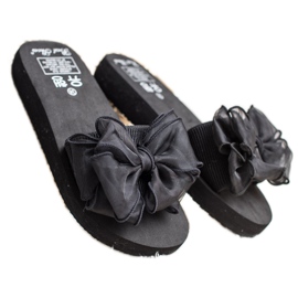 Best Shoes Pantuflas De Espuma Con Lazo negro 4