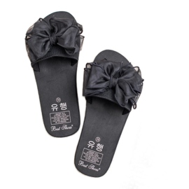 Best Shoes Pantuflas De Espuma Con Lazo negro 3