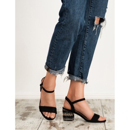 SDS Sandalias en una barra negro 1 SDS Sandalias en una barra negro 1