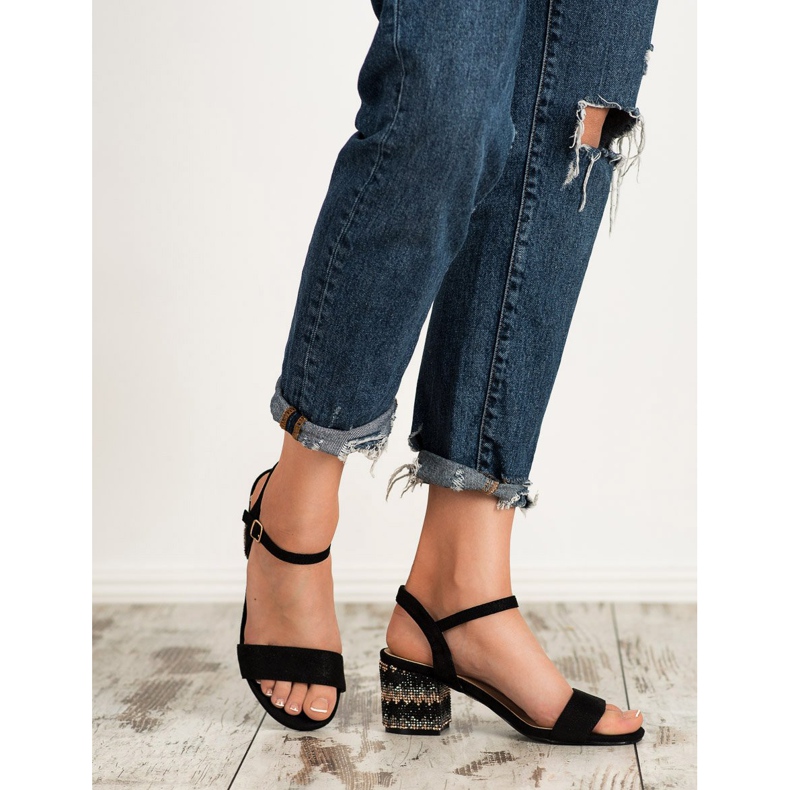 SDS Sandalias en una barra negro 1