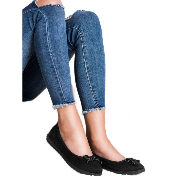 Comer Bailarinas de ante negro 1