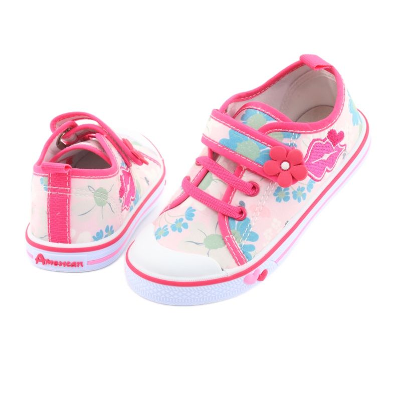 American Club Zapatillas deportivas Boca plantilla de piel americana blanco marrón rosado 4