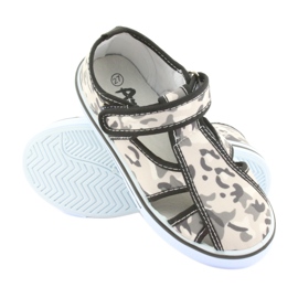 Zapato infantil American Club con plantilla de piel Velcro blanco marrón negro gris 3 Zapato infantil American Club con plantilla de piel Velcro blanco marrón negro gris 3