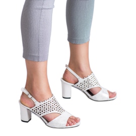 Goodin Sandalias caladas blanco gris 6