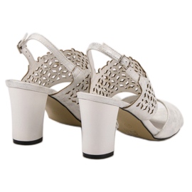 Goodin Sandalias caladas blanco gris 3