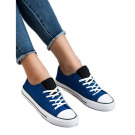 SHELOVET Zapatillas bajas azul 3