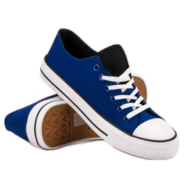 SHELOVET Zapatillas bajas azul 2