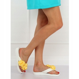 Chanclas blancas TS-33 White blanco amarillo 2