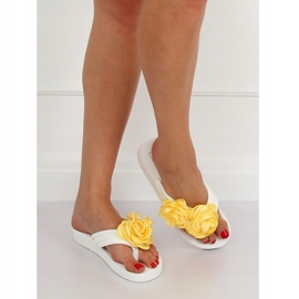 Chanclas blancas TS-33 White blanco amarillo 1