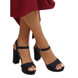Sandalias en la plataforma YL96095 Navy azul marino 1