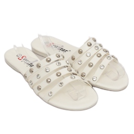Zapatillas de mujer blancas DD83P White blanco 1 Zapatillas de mujer blancas DD83P White blanco 1