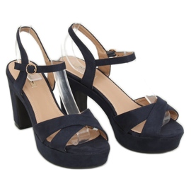 Sandalias en la plataforma azul marino JC15017 DK.BLUE 2