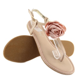 Chanclas con flor rosa T314P Rosa rosado 2