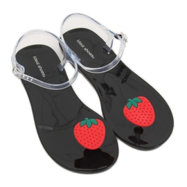 Meliski black K-3700 Chanclas negras multicolor 3