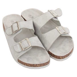 Gris Zapatillas de mujer grises 6105 Gris 3