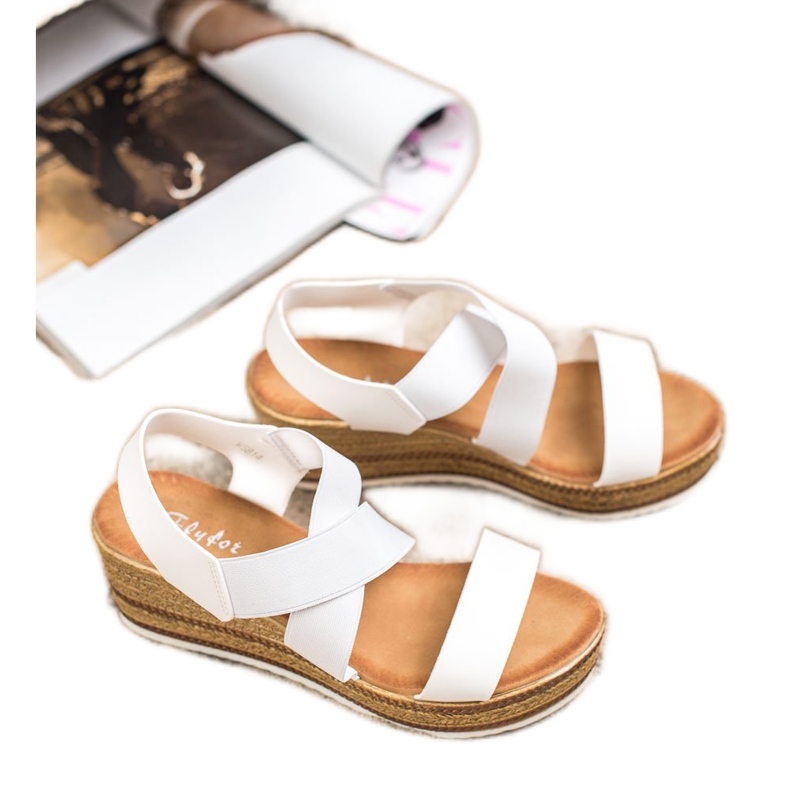 Flyfor Sandalias ligeras sin cordones blanco 2 Flyfor Sandalias ligeras sin cordones blanco 2