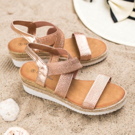 Bello Star Alpargatas Sandalias sin cordones rosado amarillo 7