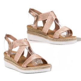 Bello Star Alpargatas Sandalias sin cordones rosado amarillo 3