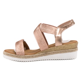 Bello Star Alpargatas Sandalias sin cordones rosado amarillo 5