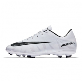 Nike Mercurial Victory Vi CR7 Fg Jr 852489-401 zapatos de fútbol blanco 1