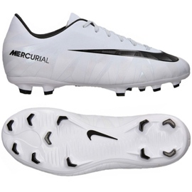 Nike Mercurial Victory Vi CR7 Fg Jr 852489-401 zapatos de fútbol blanco 3