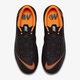 Nike Mercurial Vapor 12 Academy Gs Mg Jr AH7347-081 zapatos de fútbol negro negro 2