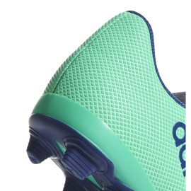 Botas de fútbol Adidas X 17.4 FxG Jr CP9014 azul verde 3