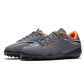 Nike Hypervenom PhantomX 3 Academy Tf Jr AH7294-081-S zapatos de fútbol gris gris 3