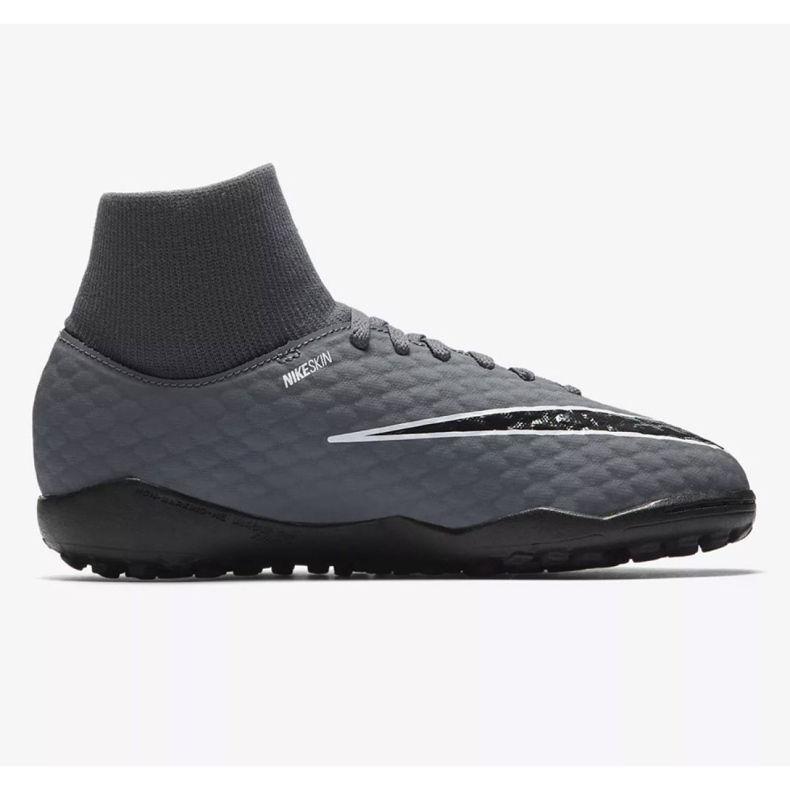 Botas de fútbol Nike Hypervenom PhantomX 3 Academy Df Tf Jr AH7293-081-S gris gris 1