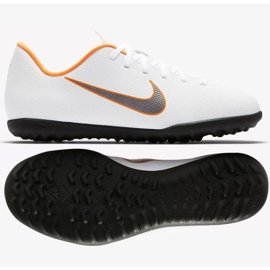 Nike Mercurial VaporX 12 club Tf Gs Jr AH7355-107 zapatos de fútbol multicolor blanco 3