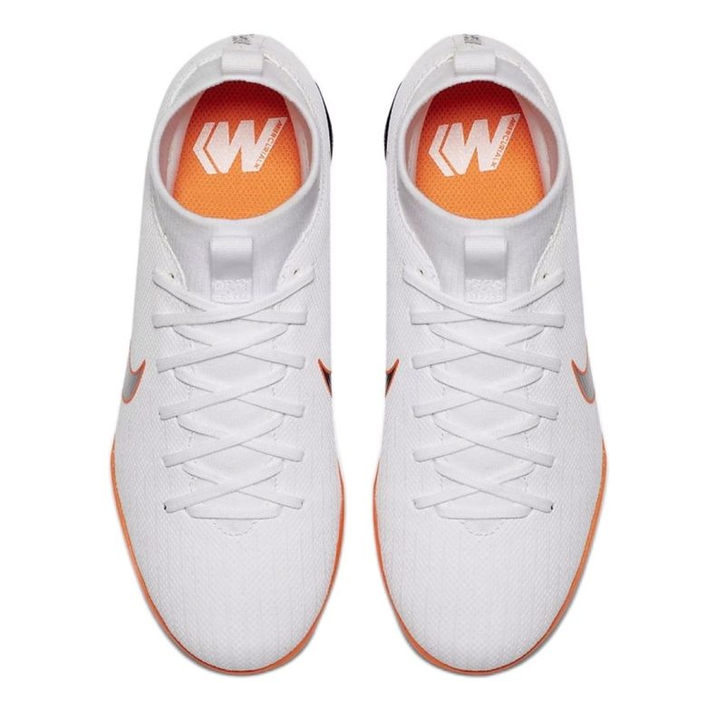 Nike Mercurial SuperflyX 6 Academy Gs Tf Jr AH7344-107 zapatos de fútbol blanco blanco 1 Nike Mercurial SuperflyX 6 Academy Gs Tf Jr AH7344-107 zapatos de fútbol blanco blanco 1