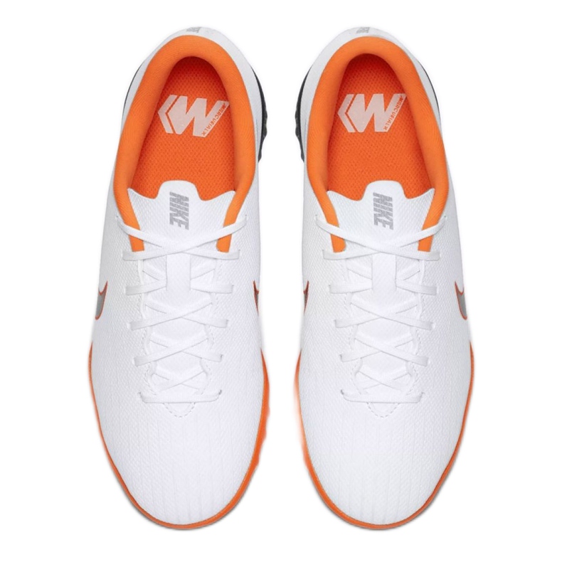 Nike Mercurial VaporX 12 Academy Gs Tf Jr AH7342-107 zapatos de fútbol blanco blanco 1