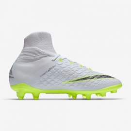 Nike Hypervenom Phantom 3 Elite Dynamic Fit Fg Jr AJ3791-107 zapatos de fútbol blanco blanco 2