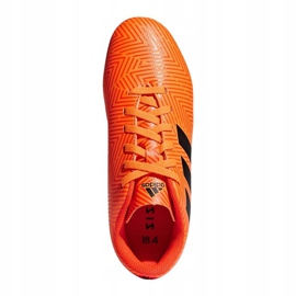 Las botas de fútbol adidas Nemeziz 18.4 FxG Jr DB2355 multicolor naranja 2