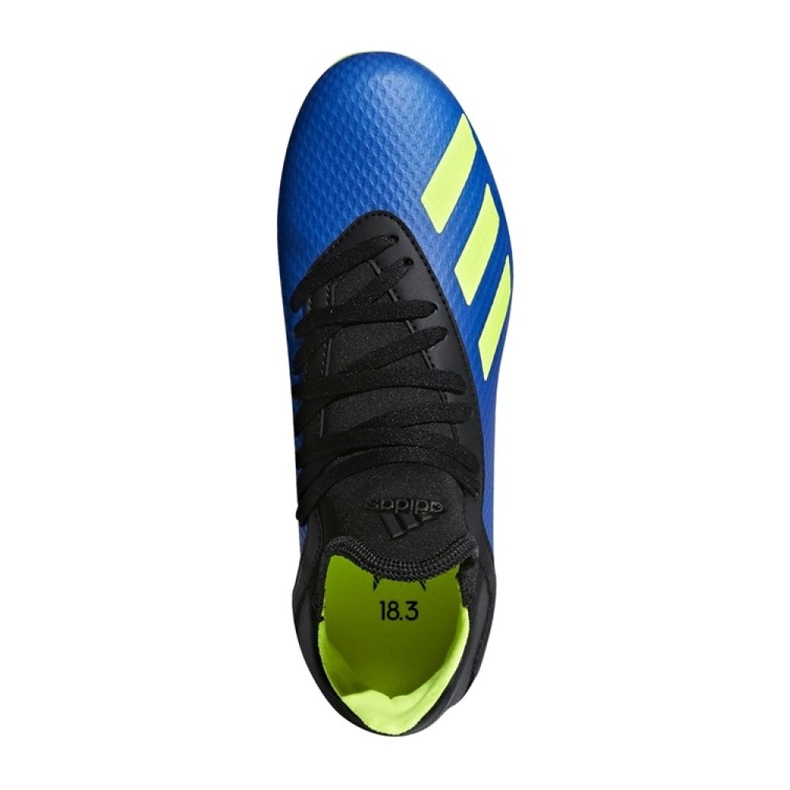 Botas de futbol Adidas X 18.3 Fg Jr DB2416 azul marino azul 1