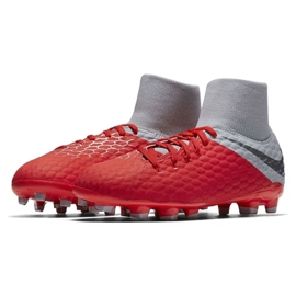 Zapatillas de fútbol Nike Hypervenom Phantom 3 Academy Df Fg Jr AH7287-600 rojo rojo 3