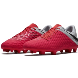 Zapatillas de fútbol Nike Hypervenom Phantom 3 Club Fg 3 M AJ4145-600 rojo rojo 3