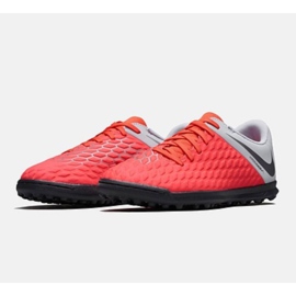 Zapatillas de fútbol Nike Hypervenom Phantomx 3 Club Tf Jr AJ3790-600 multicolor rojo 3