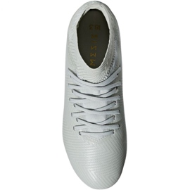 Las botas de fútbol adidas Nemeziz 18.3 Fg Jr DB2353 blanco blanco 1
